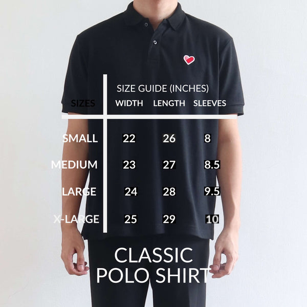 CLASSIC FINGER HEART POLO SHIRT IN OFF WHITE