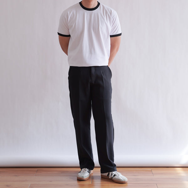 CLASSIC RINGER TEE IN WHITE/BLACK