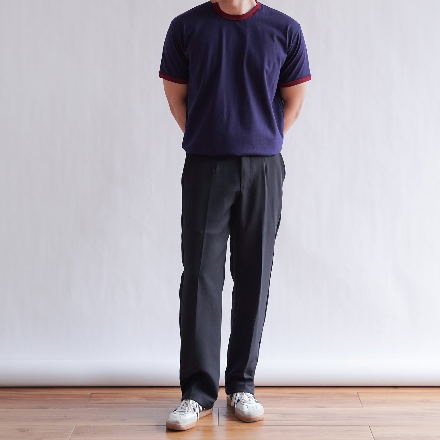 CLASSIC RINGER O TEE IN NAVY/WINE