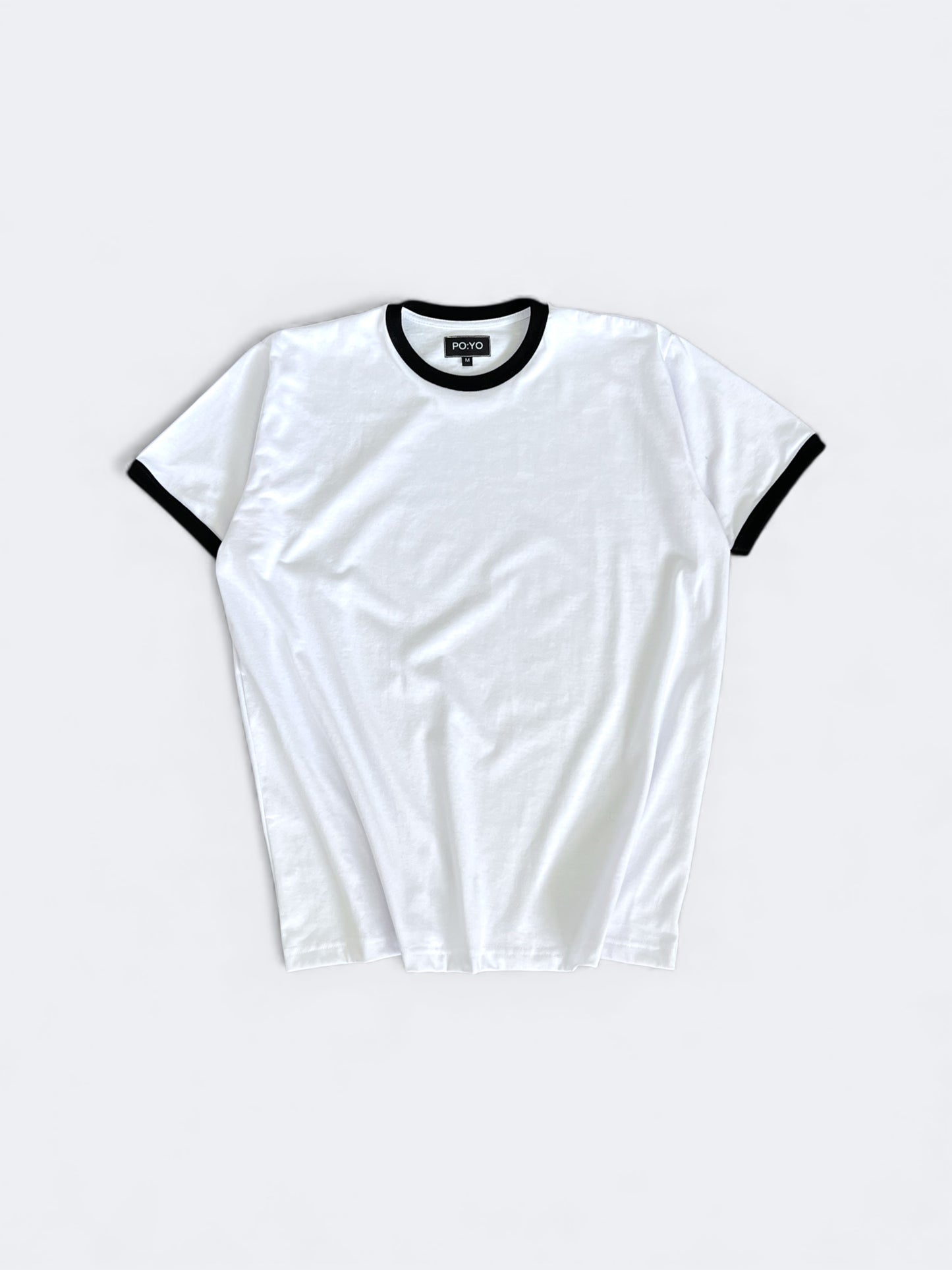 CLASSIC RINGER O TEE IN WHITE/BLACK