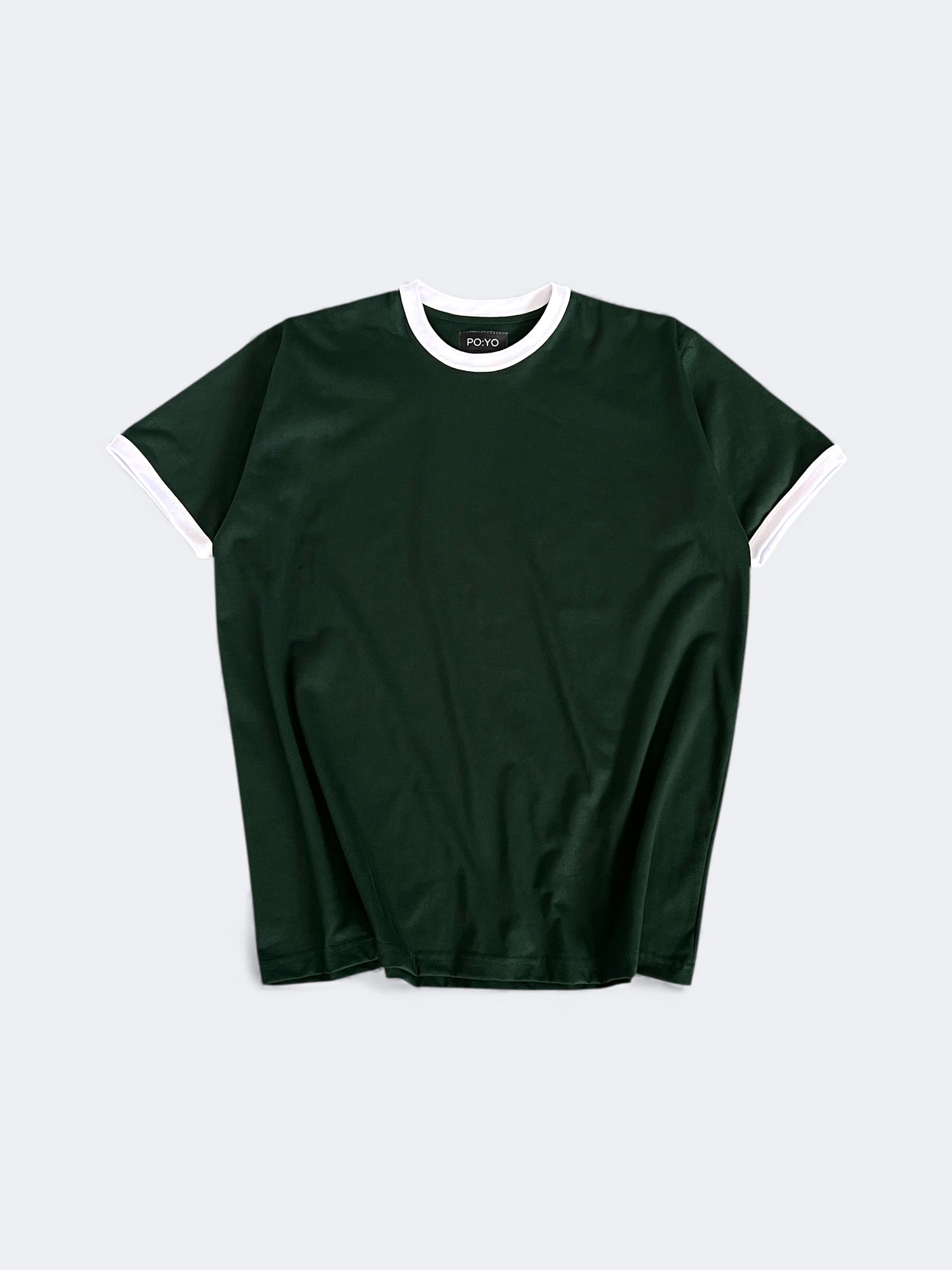 CLASSIC RINGER O TEE IN FOREST GREEN/WHITE