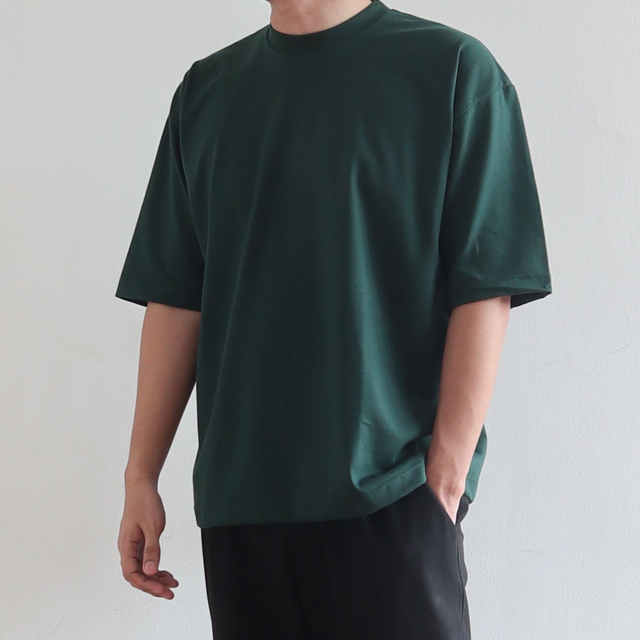 BOX TEE IN FOREST GREEN