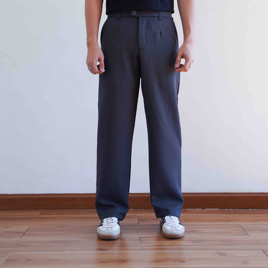 WIDE LEG PANTS IN DARK GRAY