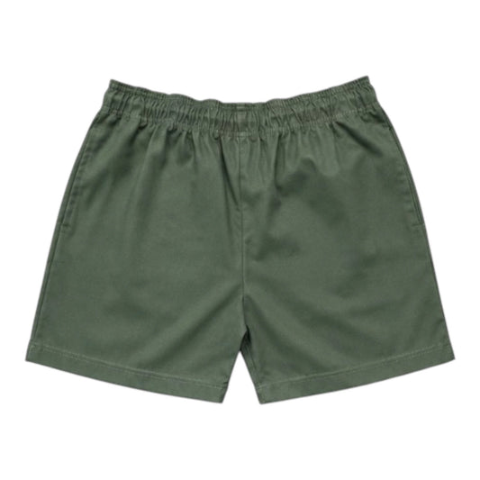 TAILORED SHORTS IN DARK OLIVE