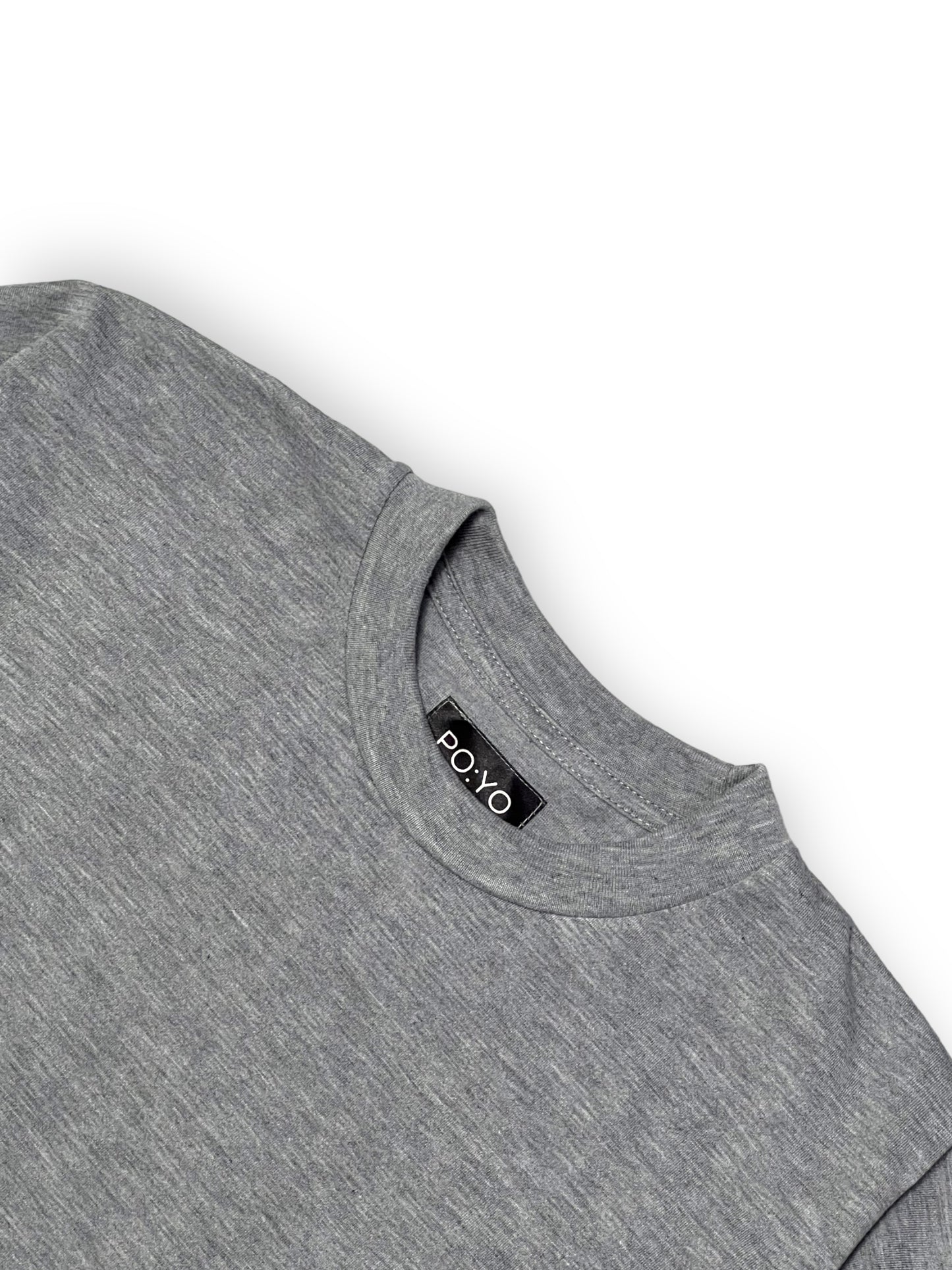 OVERSIZED KOREAN TEE IN HEATHER GRAY