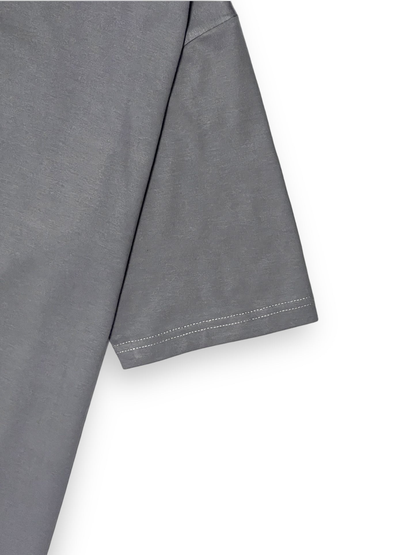 OVERSIZED KOREAN TEE IN STONE GRAY