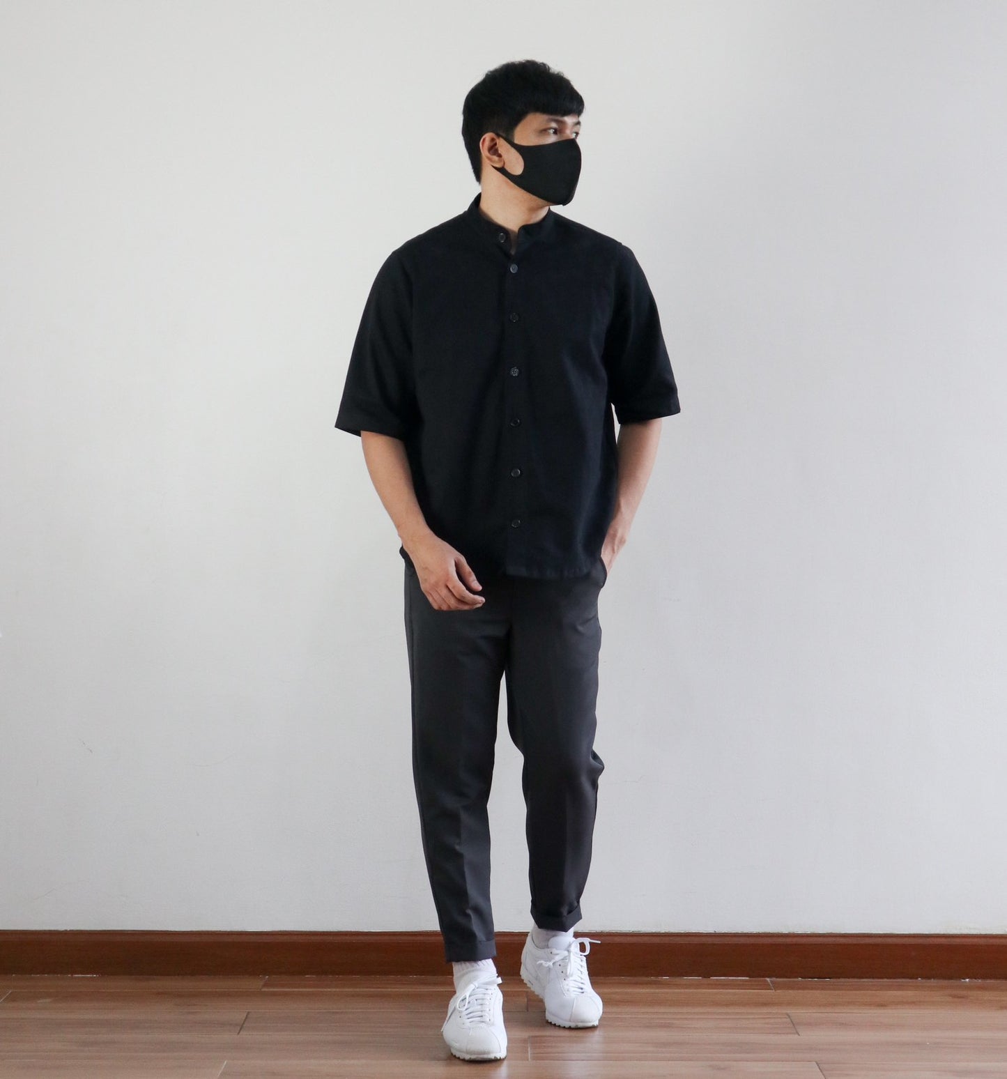 KOREAN ANKLE PANTS IN GRAY
