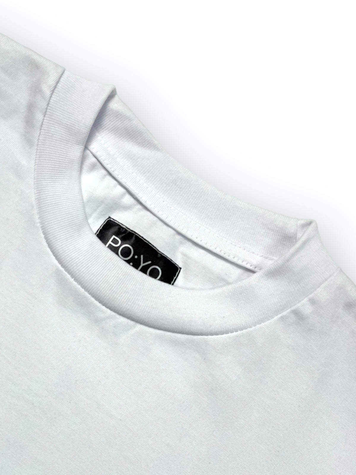 BOXY CURVE HEM TEE IN WHITE