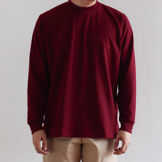 LONG SLEEVE TEE IN WINE