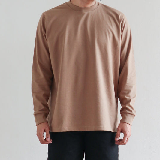 LONG SLEEVE TEE IN MOCHA BROWN