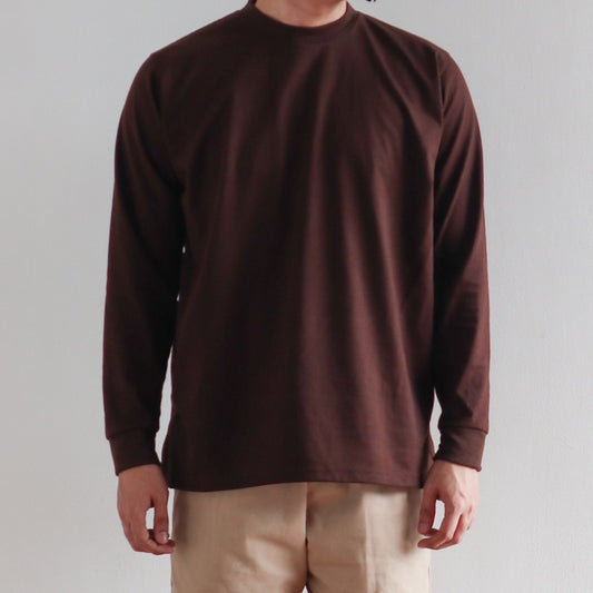 LONG SLEEVE TEE IN DARK BROWN