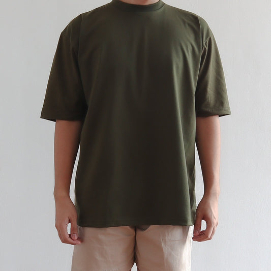 OVERSIZED KOREAN TEE IN ARMY GREEN