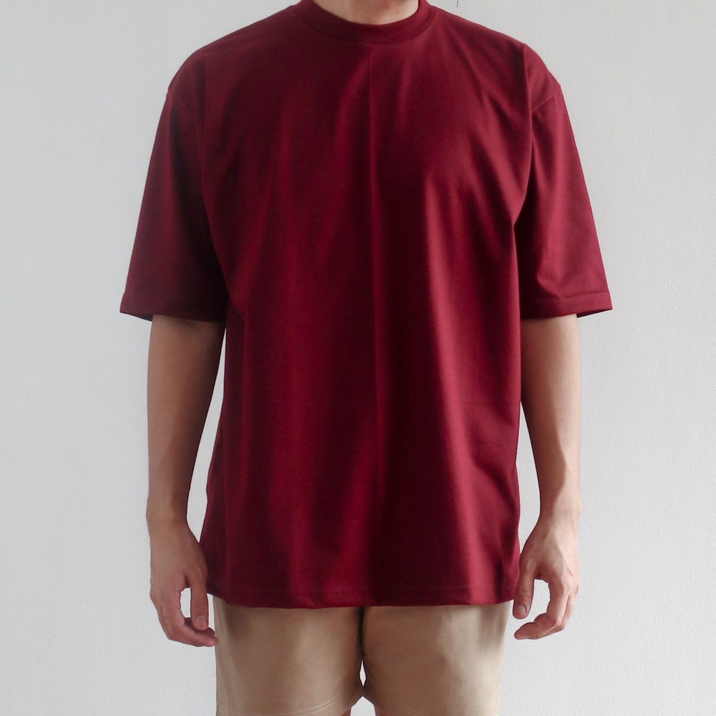 OVERSIZED KOREAN TEE IN WINE
