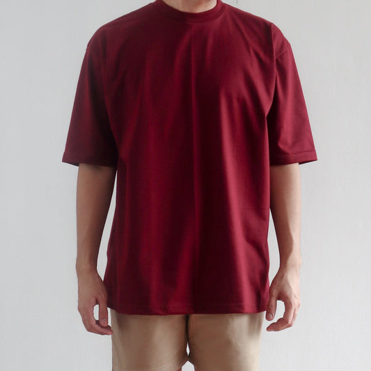 OVERSIZED KOREAN TEE IN WINE