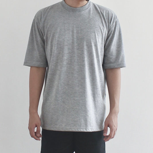 OVERSIZED KOREAN TEE IN HEATHER GRAY