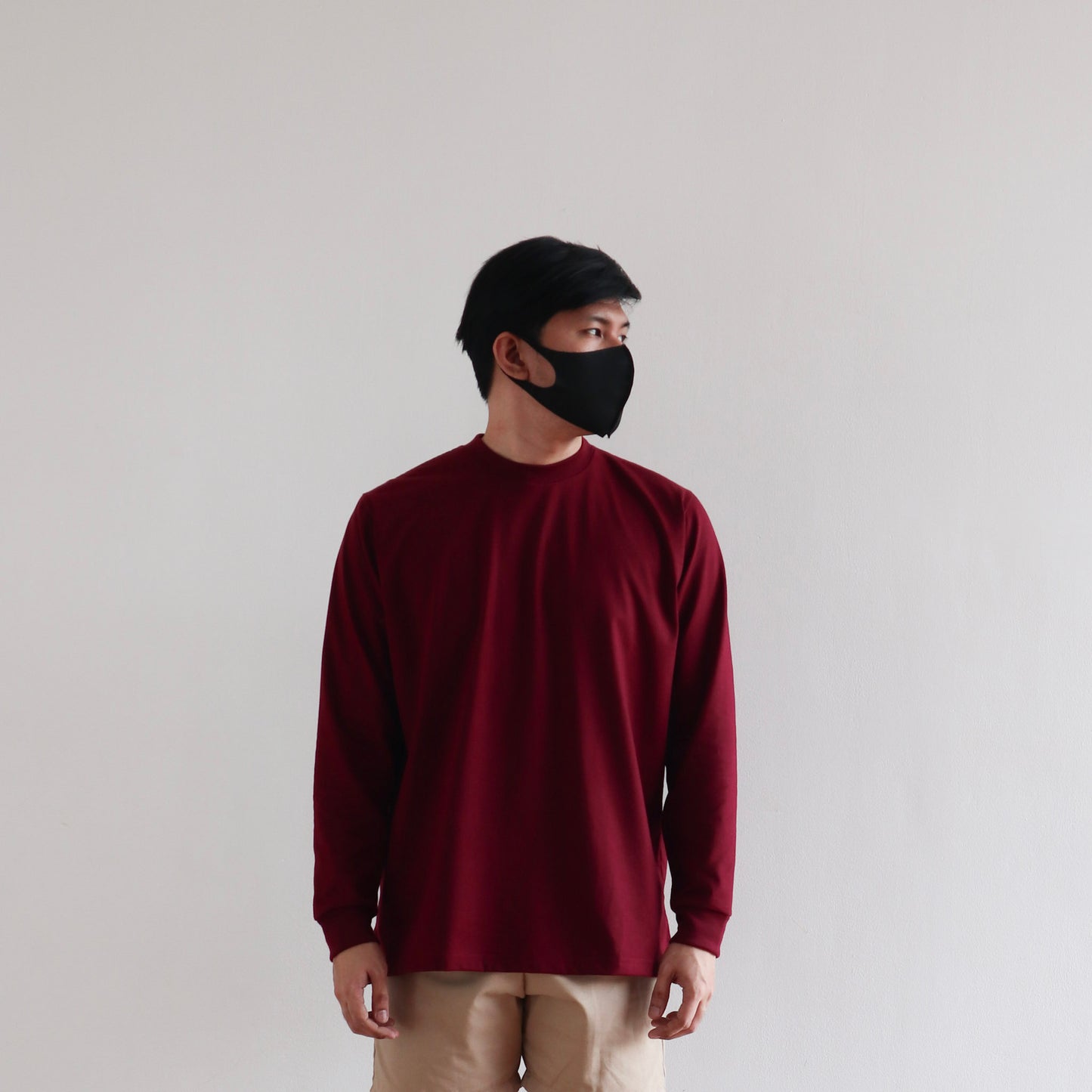 LONG SLEEVE TEE IN WINE