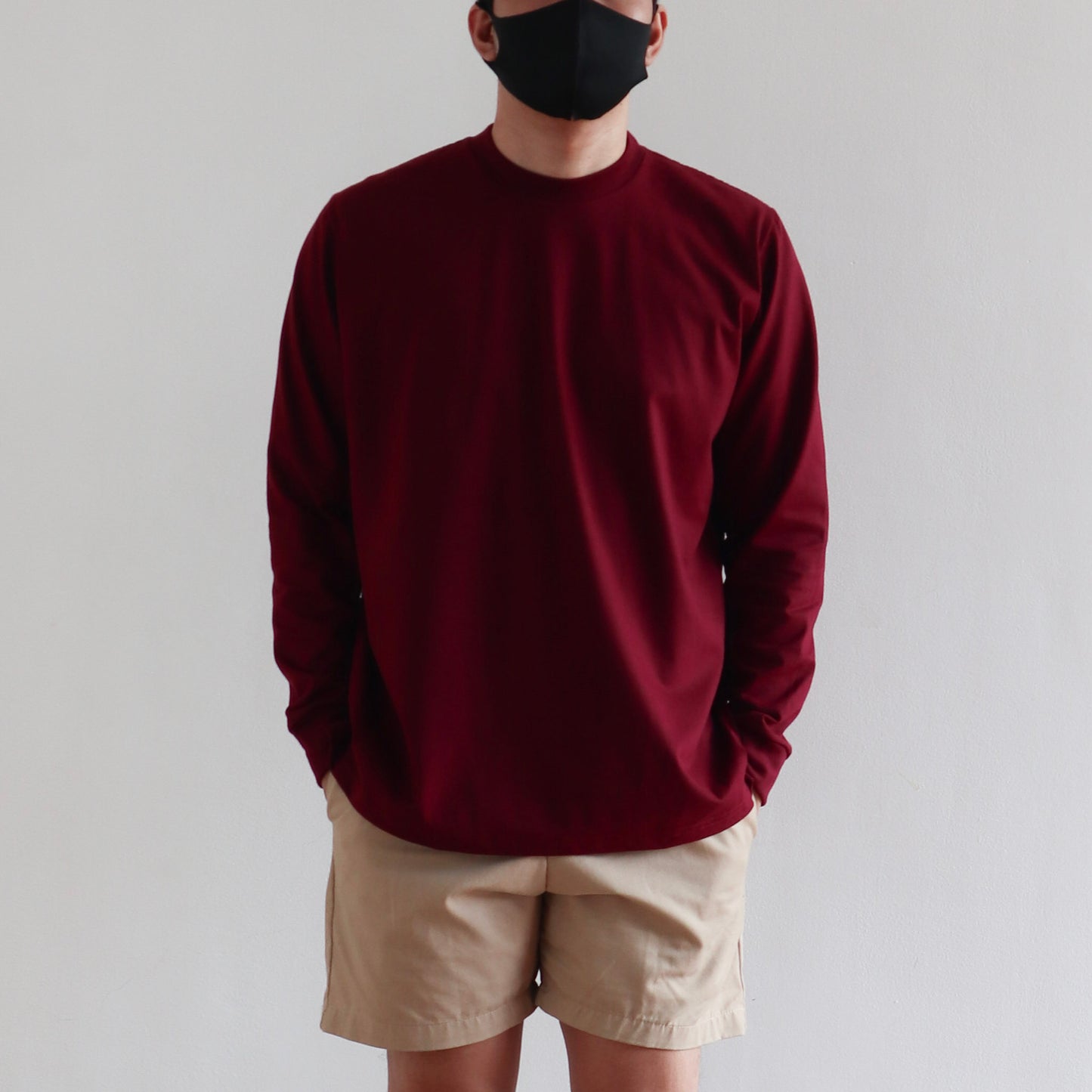 LONG SLEEVE TEE IN WINE