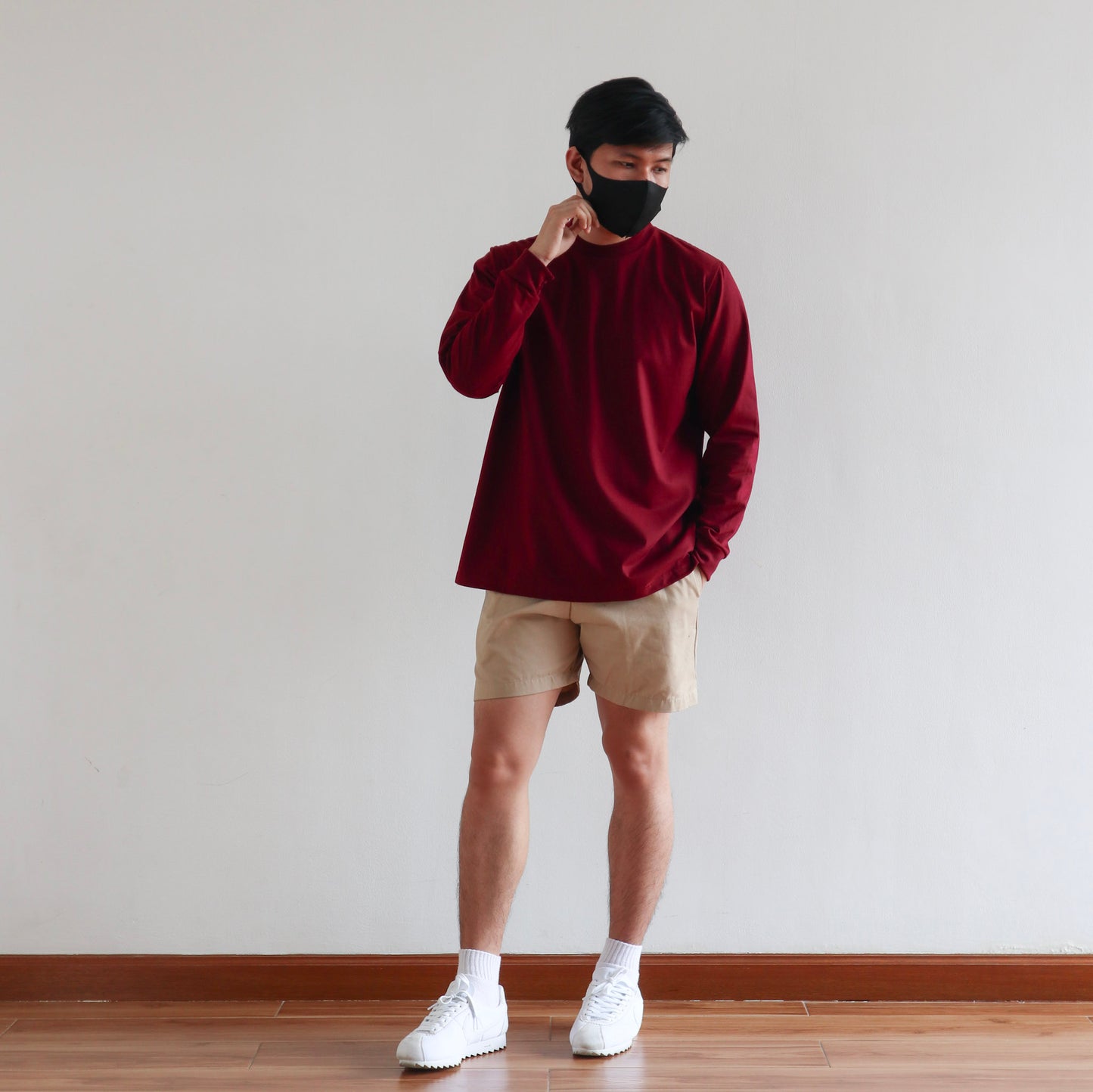 LONG SLEEVE TEE IN WINE