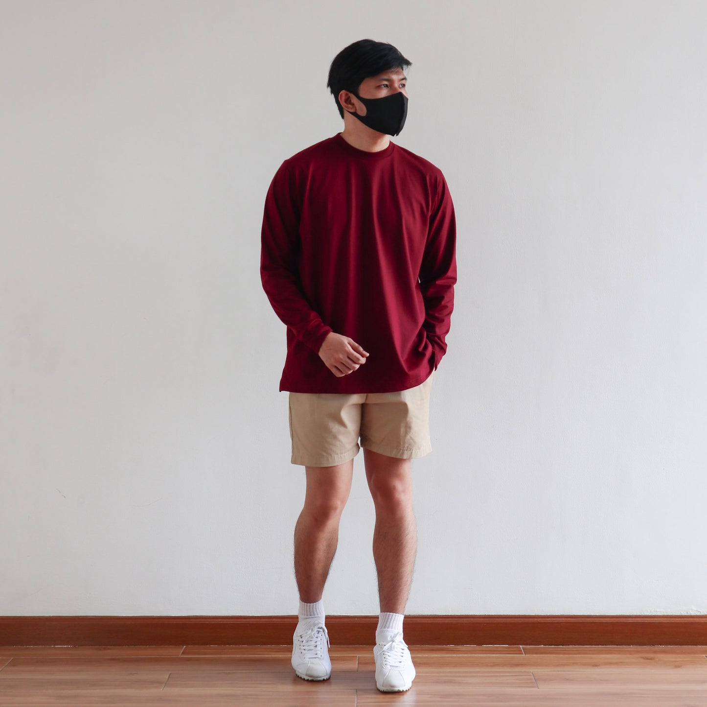 LONG SLEEVE TEE IN WINE