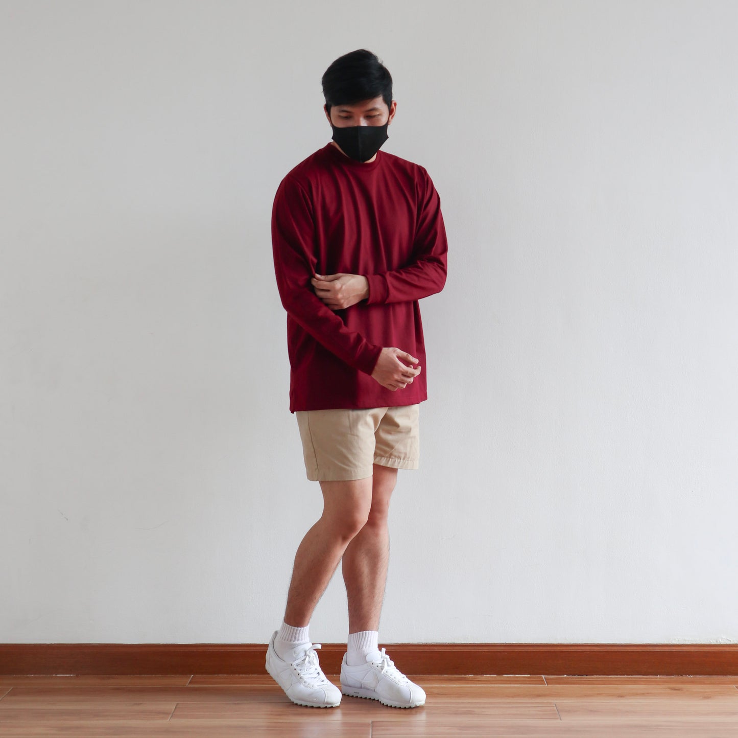 LONG SLEEVE TEE IN WINE