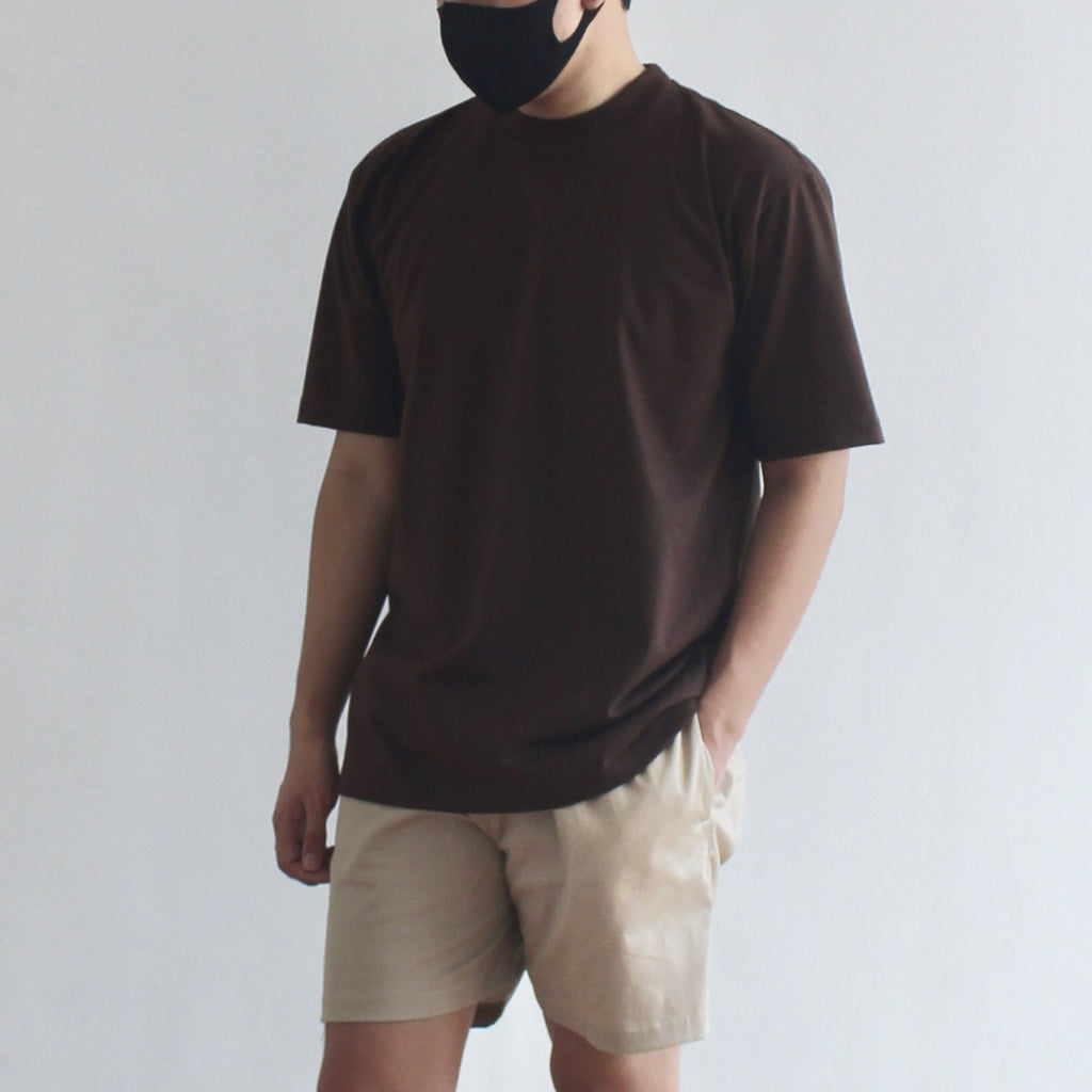 OVERSIZED KOREAN TEE IN DARK BROWN