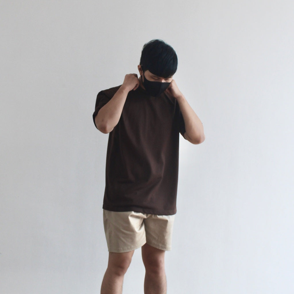 OVERSIZED KOREAN TEE IN DARK BROWN