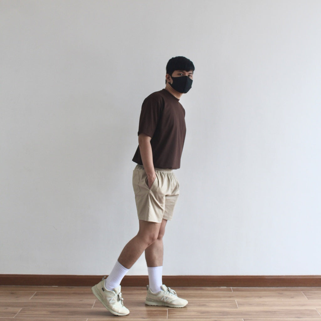 OVERSIZED KOREAN TEE IN DARK BROWN