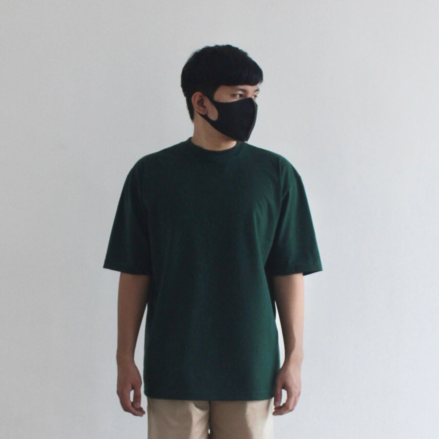 OVERSIZED KOREAN TEE IN FOREST GREEN