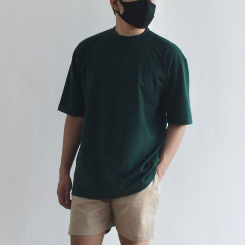 OVERSIZED KOREAN TEE IN FOREST GREEN