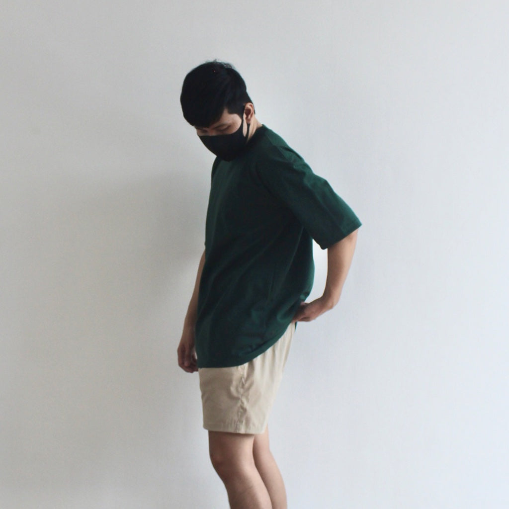 OVERSIZED KOREAN TEE IN FOREST GREEN