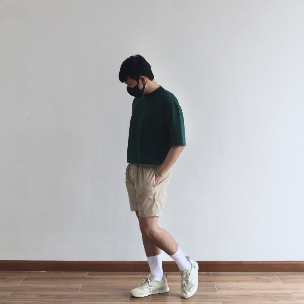 OVERSIZED KOREAN TEE IN FOREST GREEN