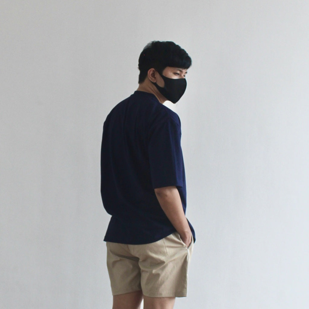 OVERSIZED KOREAN TEE IN NAVY BLUE