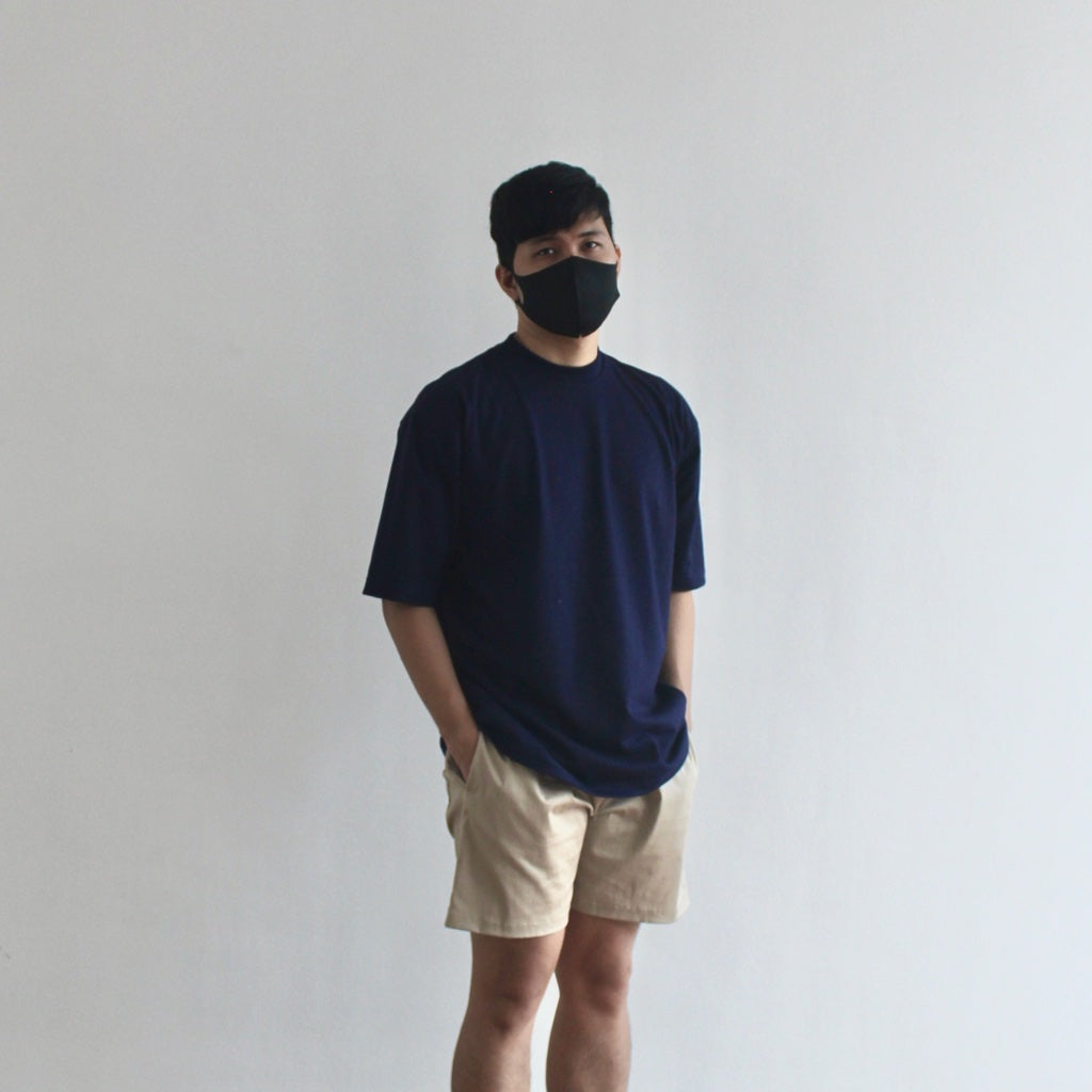 OVERSIZED KOREAN TEE IN NAVY BLUE