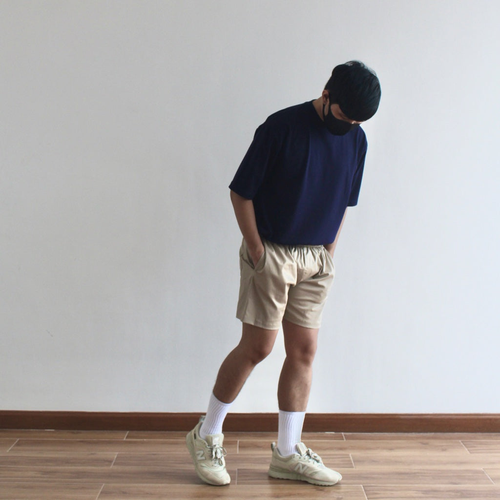 OVERSIZED KOREAN TEE IN NAVY BLUE
