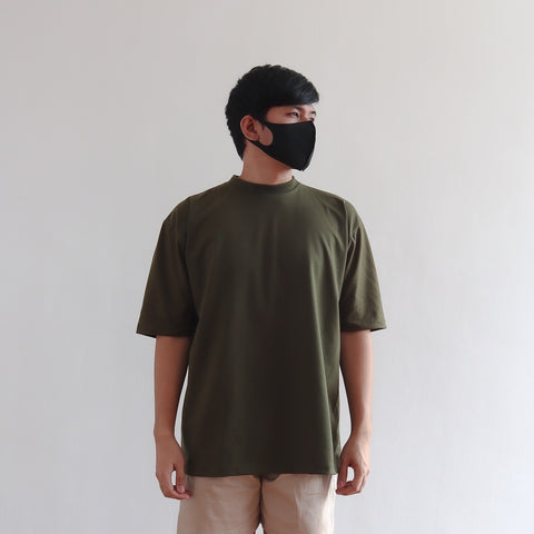 OVERSIZED KOREAN TEE IN ARMY GREEN