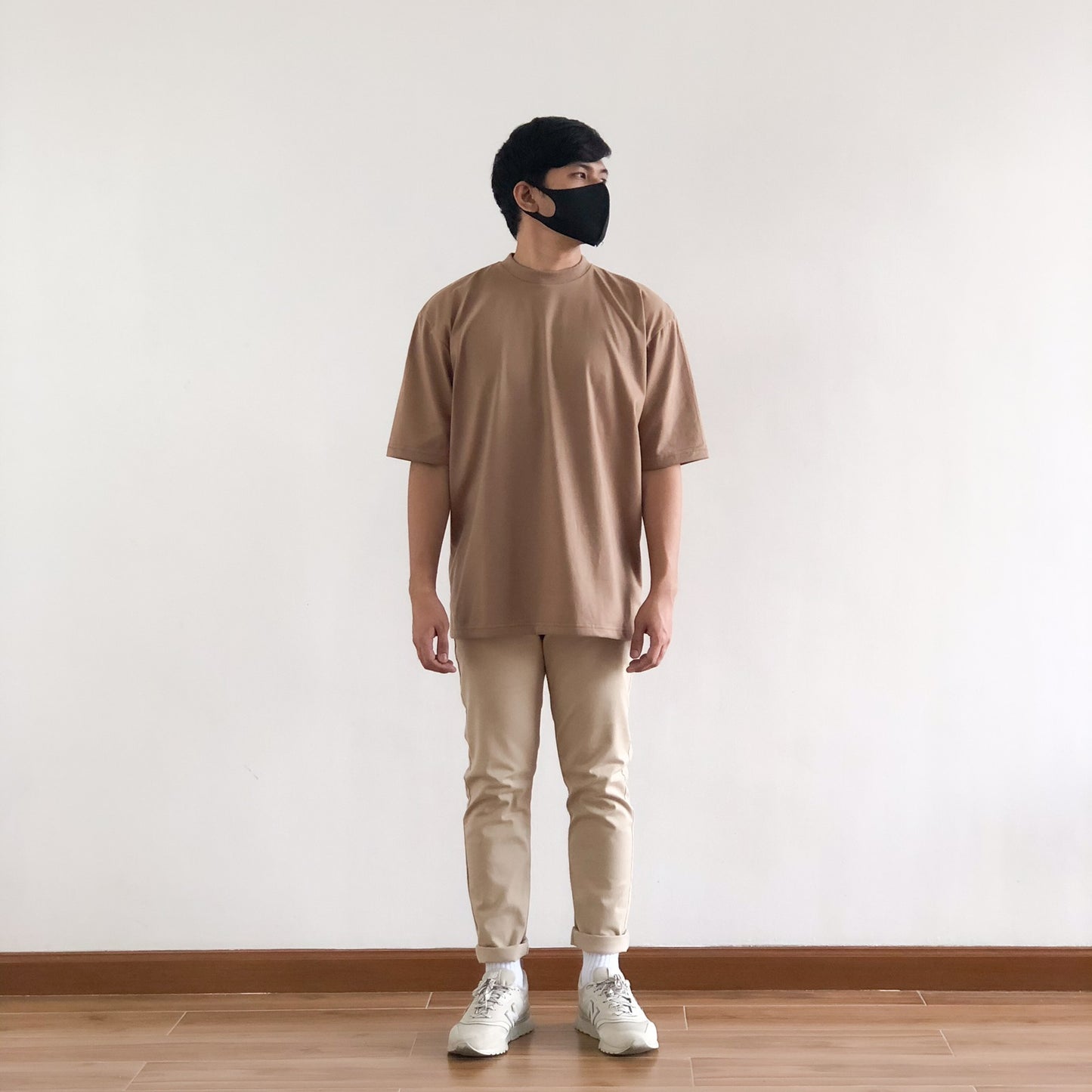 OVERSIZED KOREAN TEE IN MOCHA BROWN