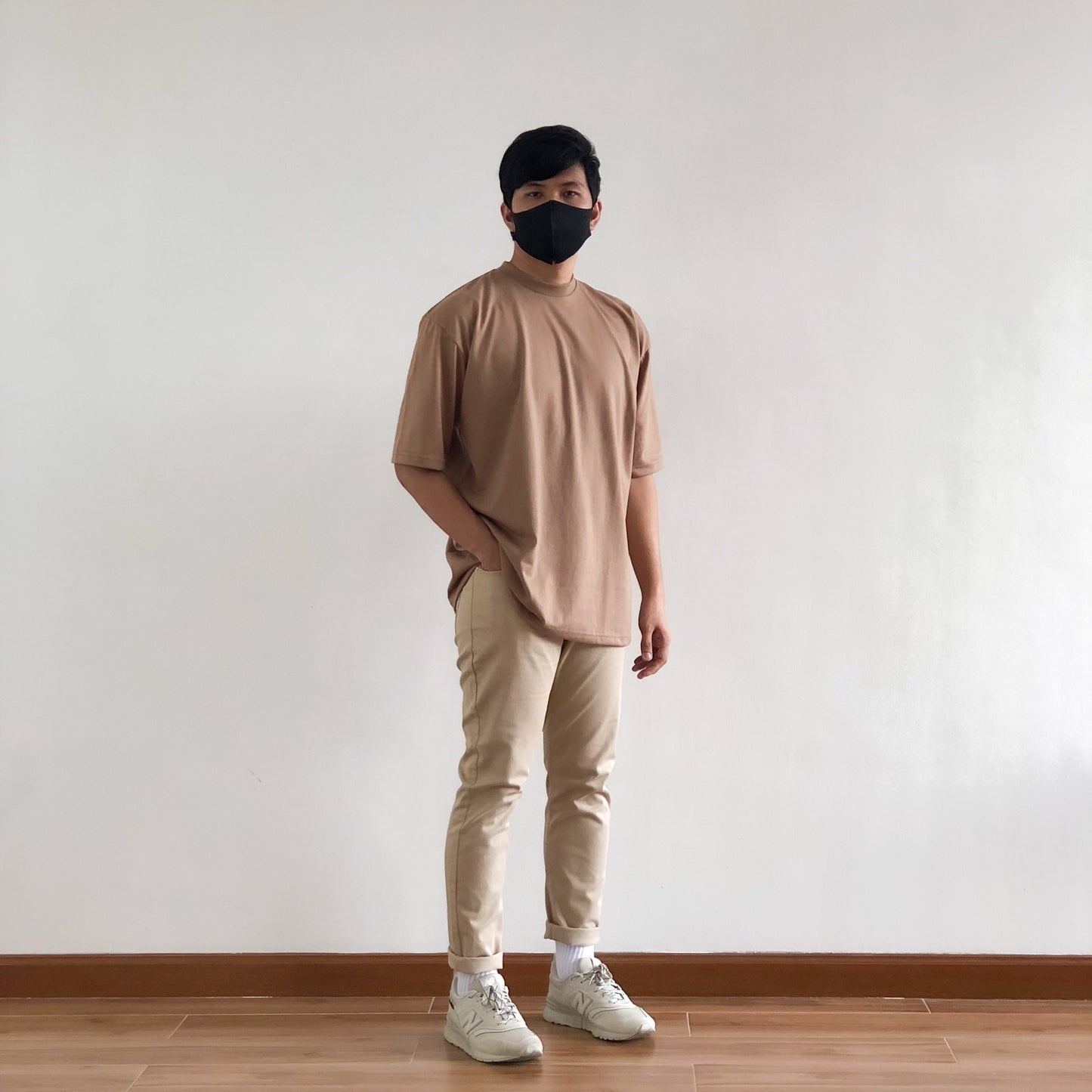 OVERSIZED KOREAN TEE IN MOCHA BROWN