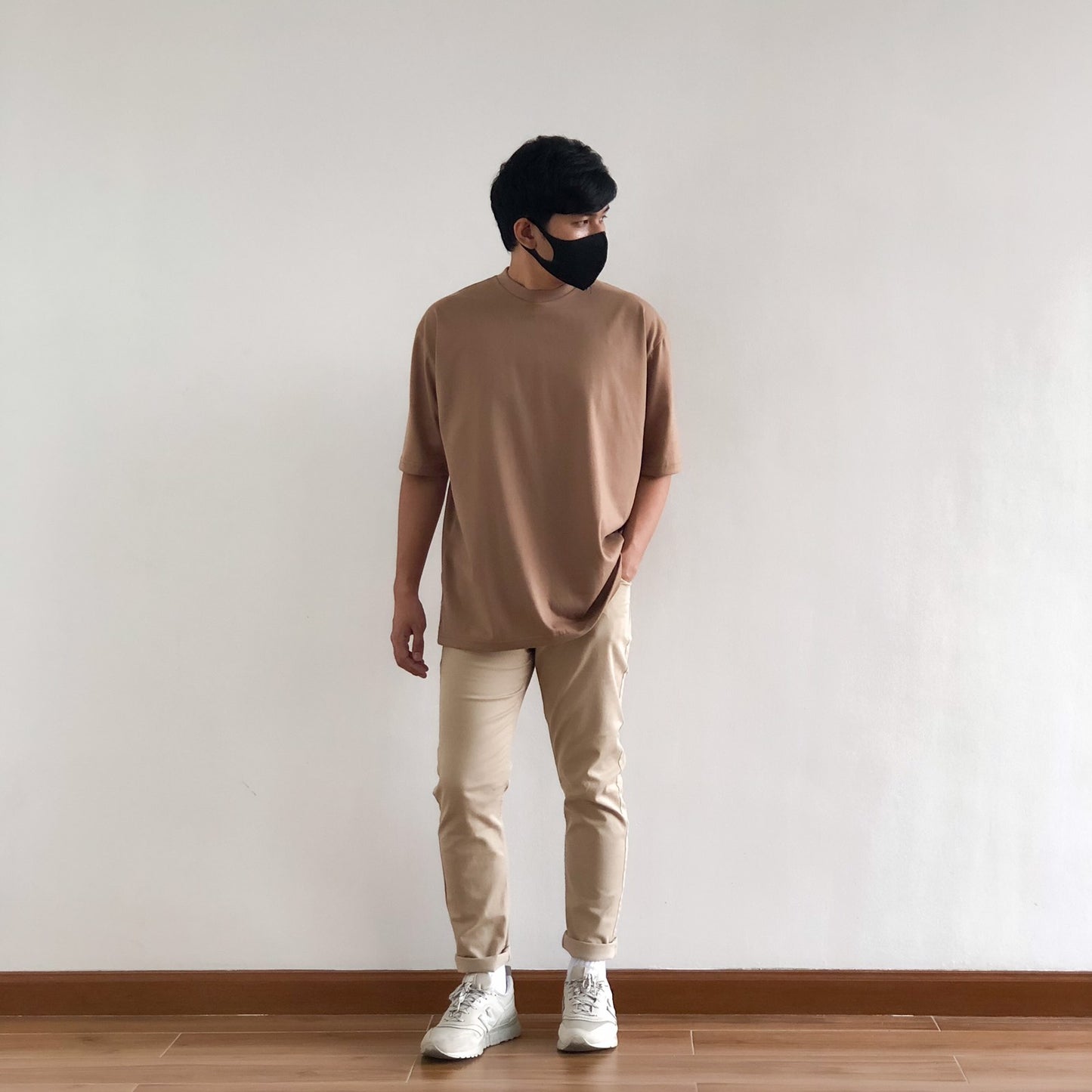 OVERSIZED KOREAN TEE IN MOCHA BROWN