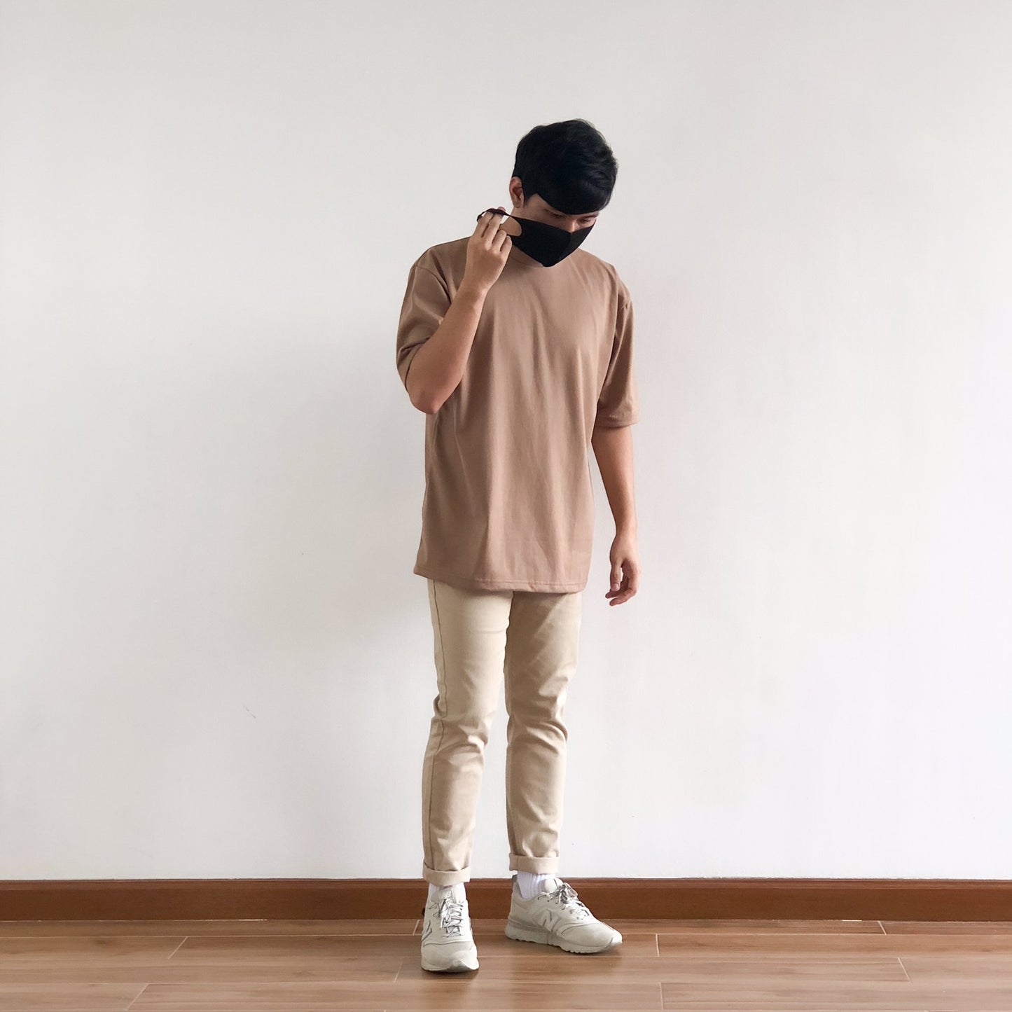 OVERSIZED KOREAN TEE IN MOCHA BROWN