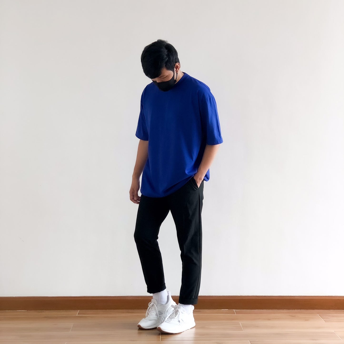 OVERSIZED KOREAN TEE IN BLUE