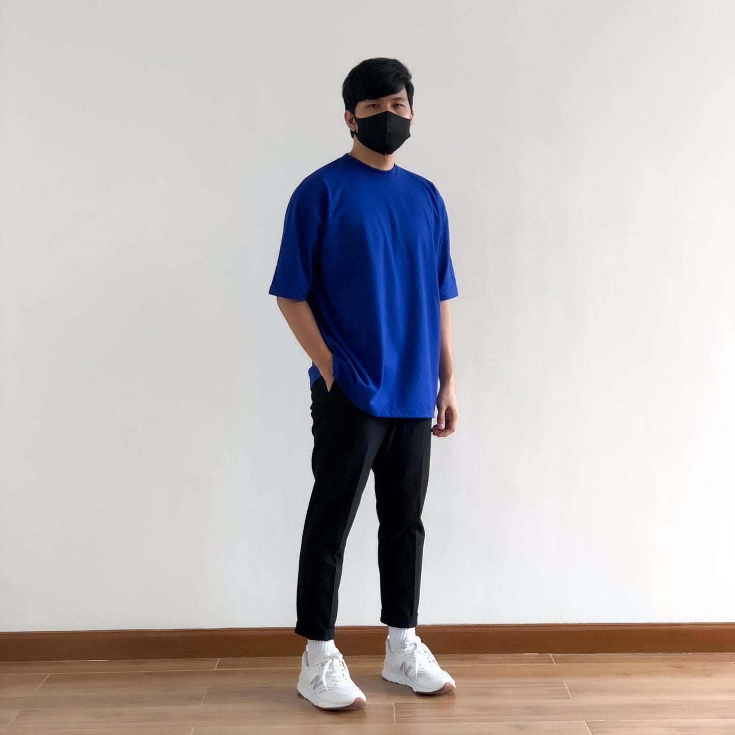 OVERSIZED KOREAN TEE IN BLUE
