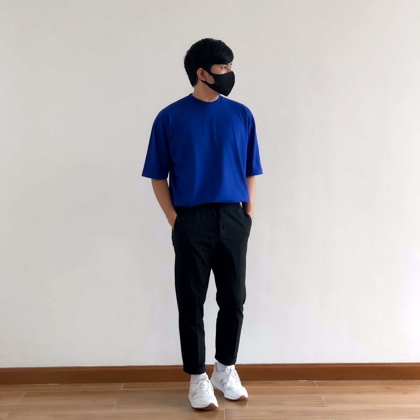 OVERSIZED KOREAN TEE IN BLUE