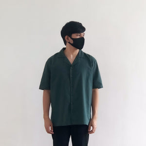 OVERSIZED CUBAN SHIRT IN EMERALD GREEN