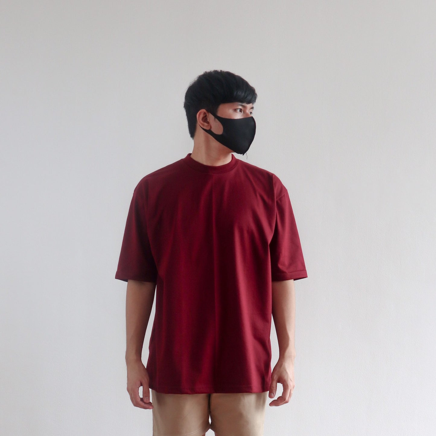 OVERSIZED KOREAN TEE IN WINE
