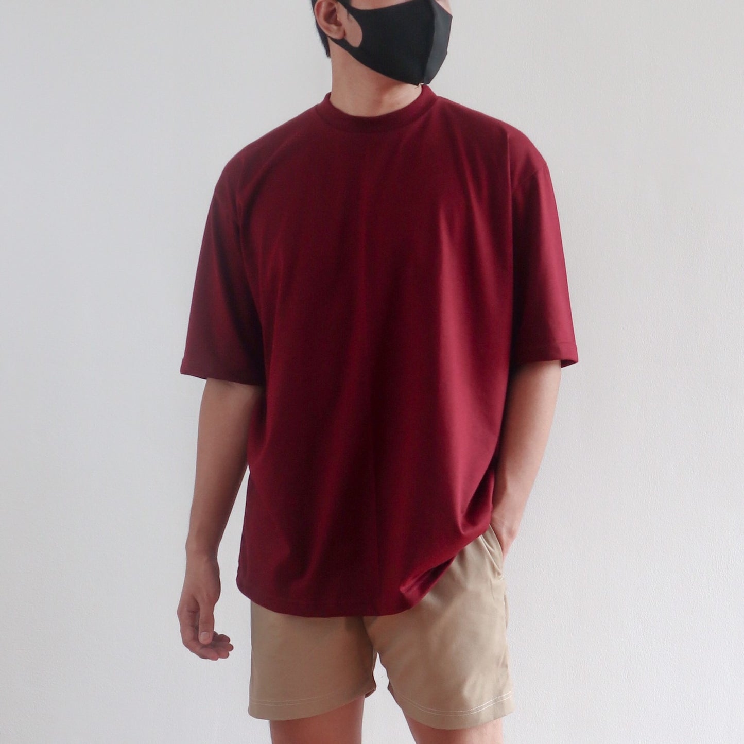 OVERSIZED KOREAN TEE IN WINE