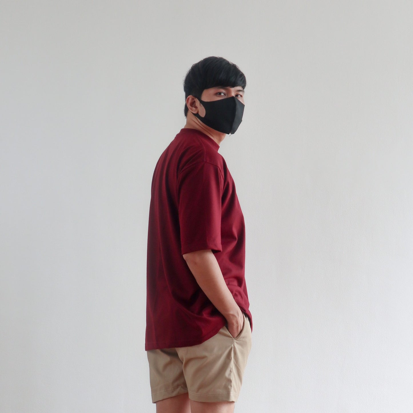 OVERSIZED KOREAN TEE IN WINE