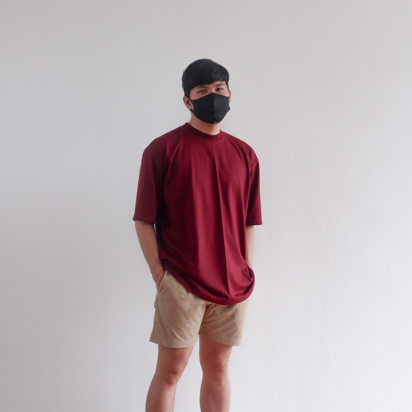 OVERSIZED KOREAN TEE IN WINE