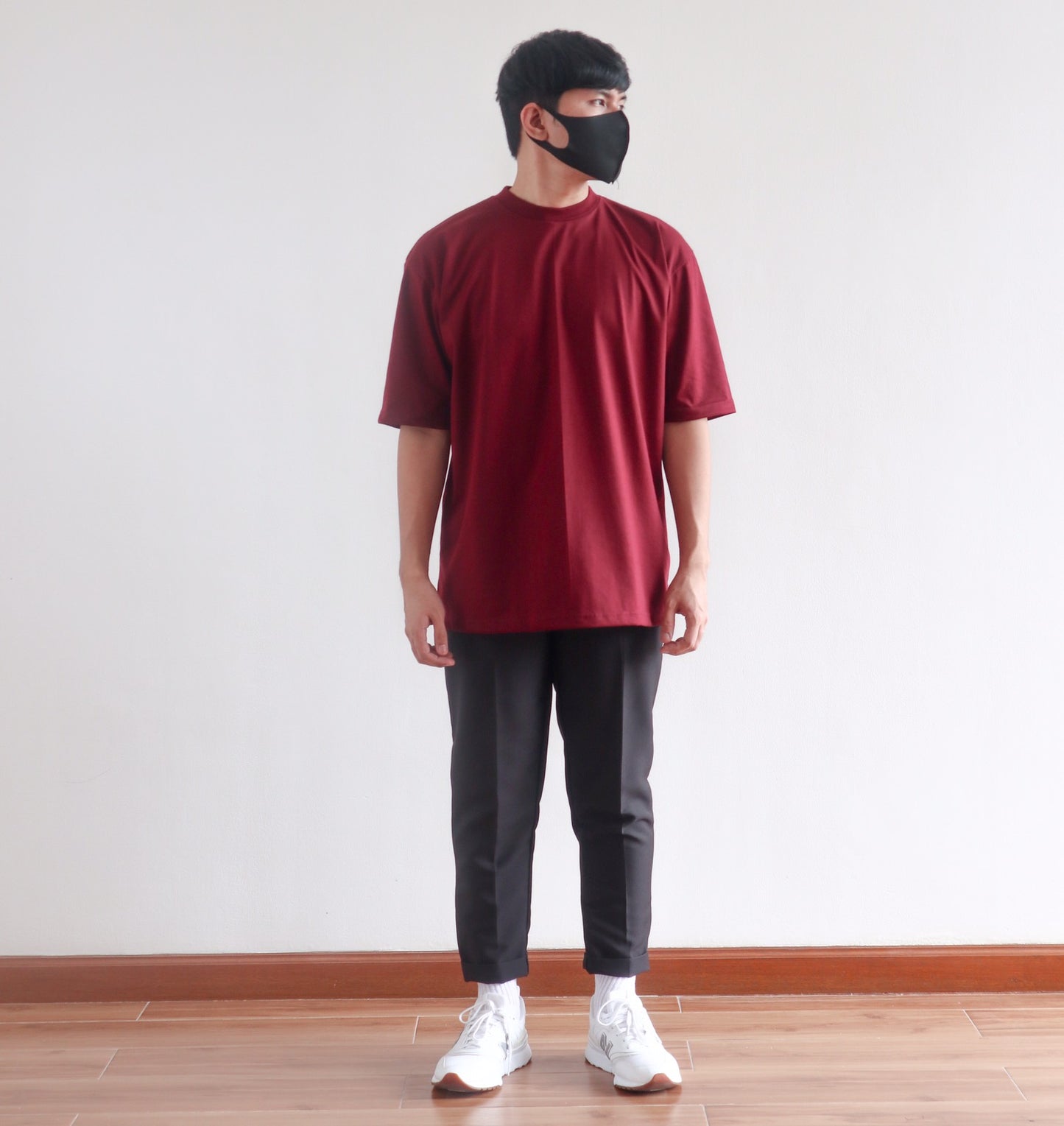 OVERSIZED KOREAN TEE IN WINE