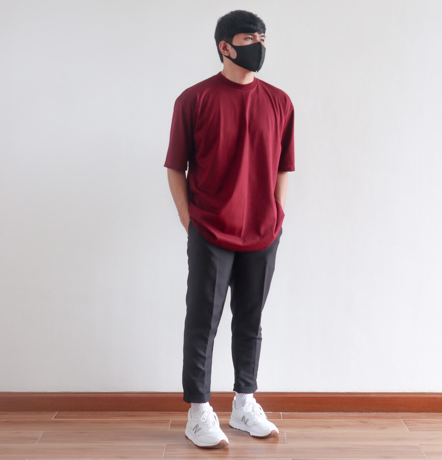 OVERSIZED KOREAN TEE IN WINE