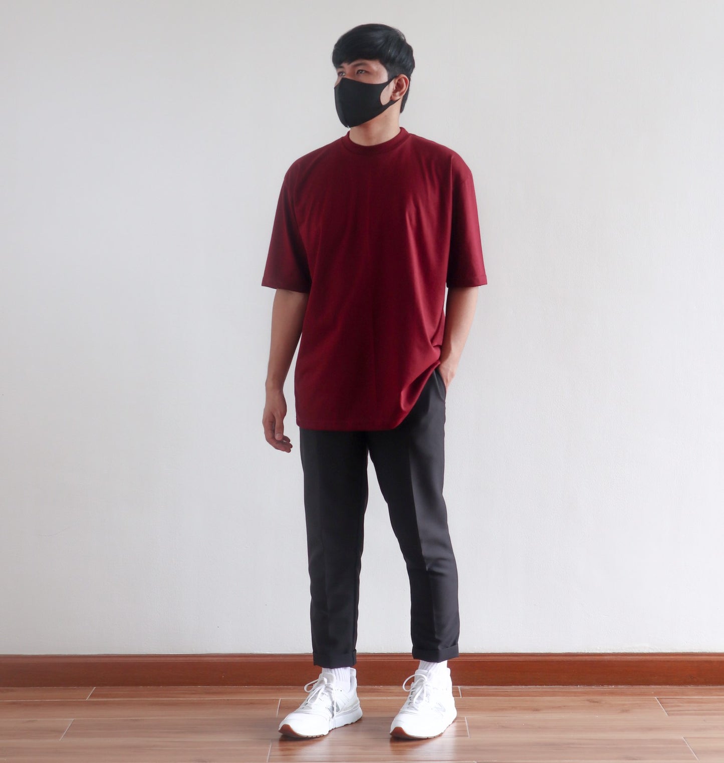 OVERSIZED KOREAN TEE IN WINE